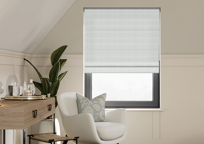 Shima Faux Silk, Silver - Roman Blind - Image 3